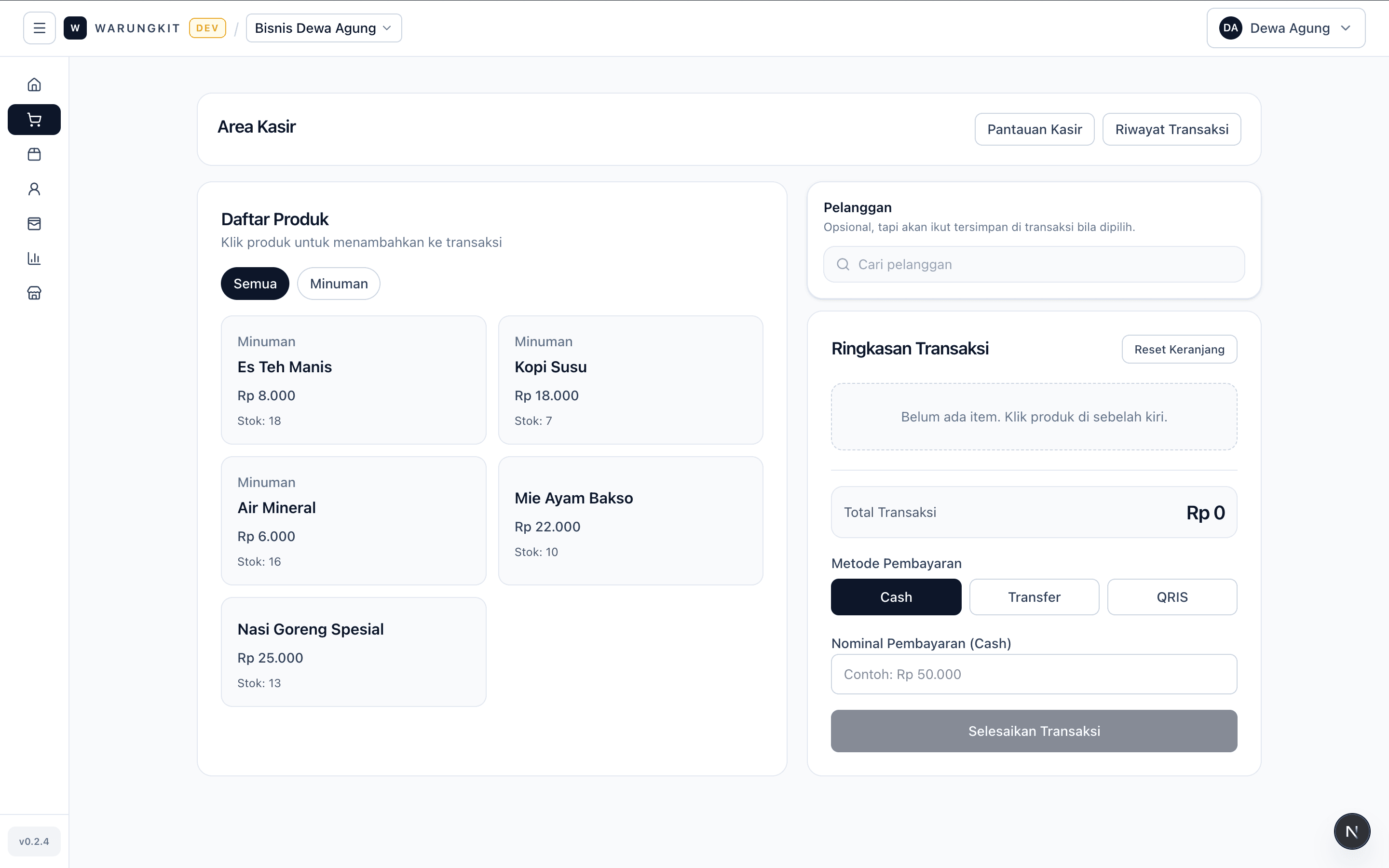 Preview WarungKit POS
